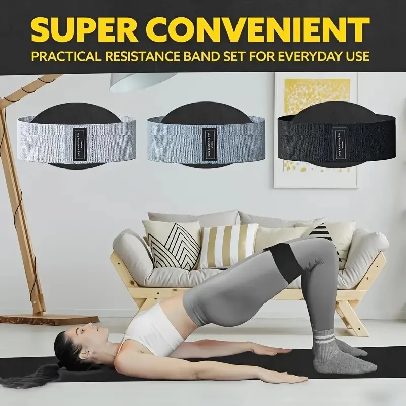 Bandes de Résistance en Tissu pour Hanches et Fessiers - Bandes Élastiques pour Entraînement des Cuisses et des Fessiers – Image 5